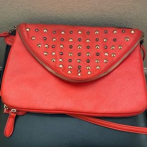 Orange Studded Purse